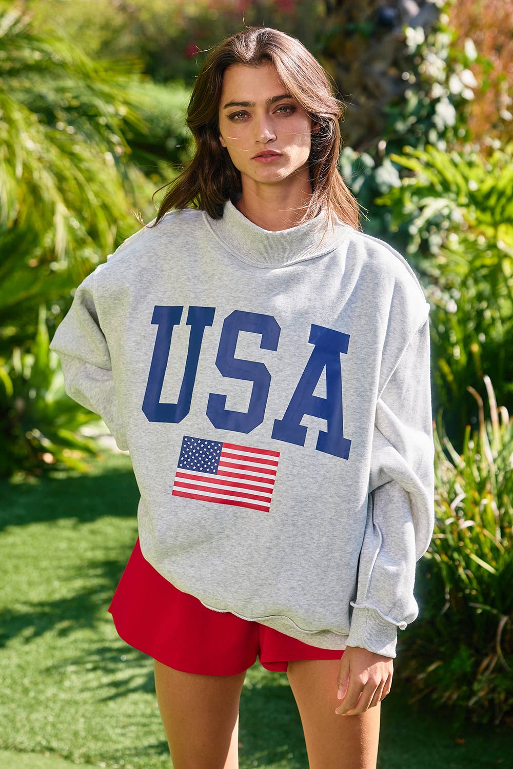 USA/AMERICA Reversible Mockneck – Trendy and Tipsy