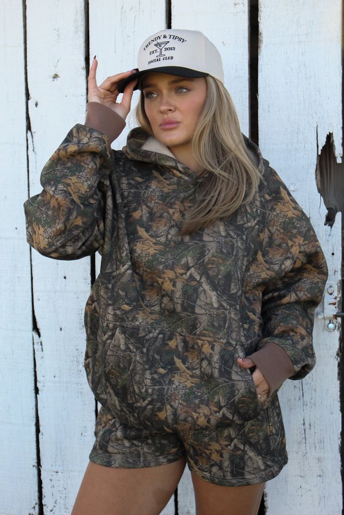 Woodland Camo Hoodie – Trendy and Tipsy