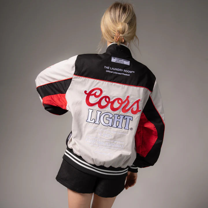 Coors Light Official Team Racing Jacket Black Trendy and Tipsy