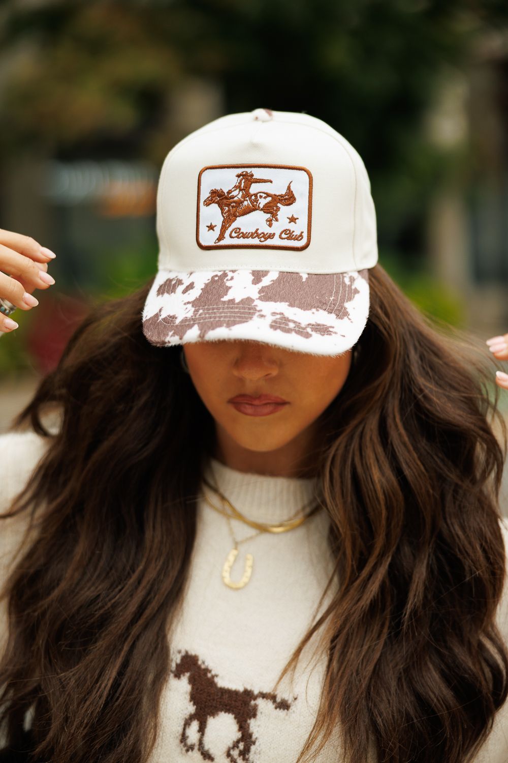 8635 Cowboy Trucker Hats For Women Men Structured Vintage Hat Cow Cattle Drive Trucker Cap - Flying S Company main image 3