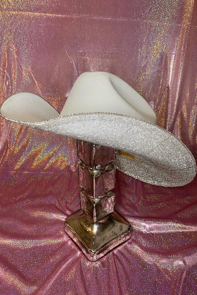 Pre-Order Official Rhinestone Cowgirl Hat - White – Trendy  display picture 3
