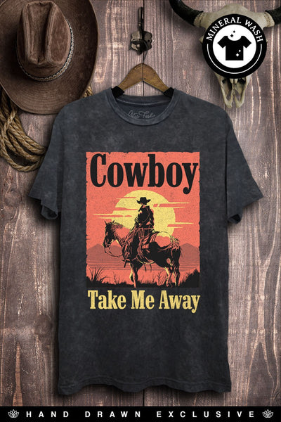 Urban Cowboy Grey Acid Wash Tee