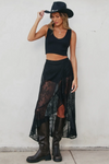 Sierra Lace Maxi Skirt - Black