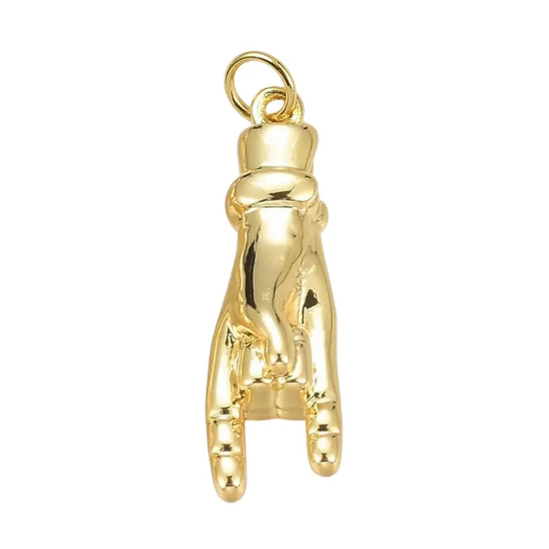 Gold Rock On Charm