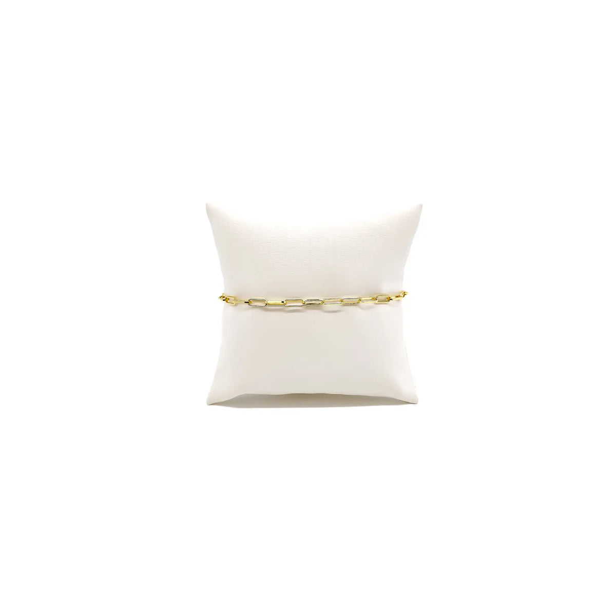 Gold Paperclip Chain Charm Bracelet with Small Bella Carabiner