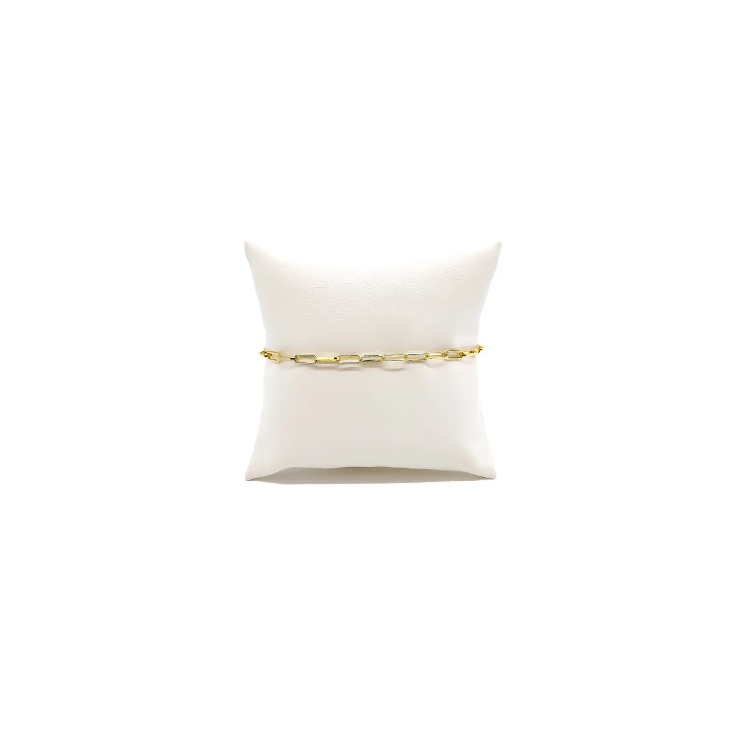 Gold Paperclip Chain Charm Bracelet with Small Bella Carabiner