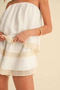 Santorini Lace Romper