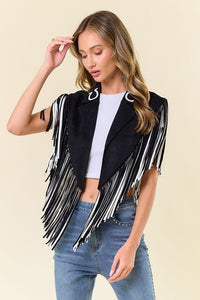 Midnight Lucky Fringe Shrug