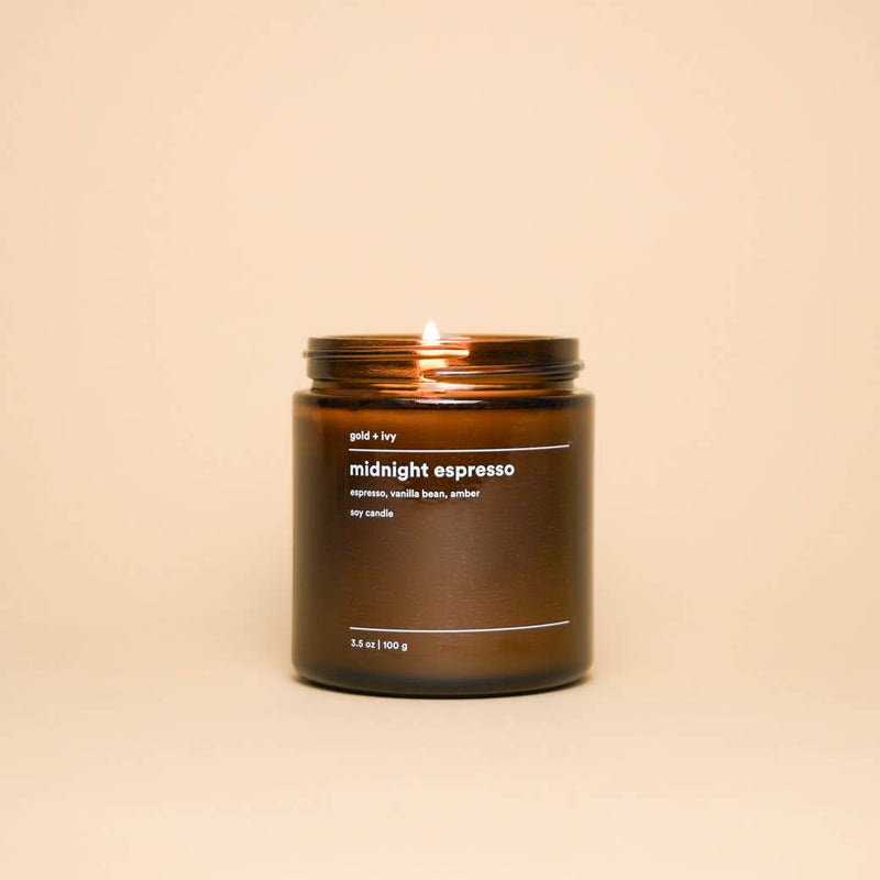 Midnight espresso soy candle -