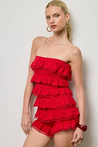 Odessa Romper- Red