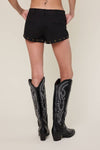 Allie Studded Micro Shorts- Black