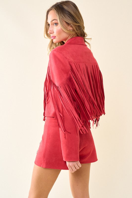 Red Hot Western Fringe Jacket