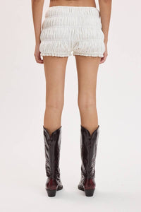 Daisy Micro Shorts- White