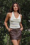 Sway Cowl Neck Top- Cream