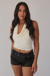 Sway Cowl Neck Top- Cream