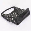 Studded Faux Leather Hobo Bag