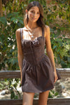 Darcy Corset Dress-Brown