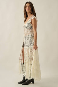 Desert Wildflower Lace Duster- Ivory