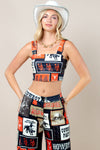 Cowboy Party Crop Top