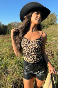 leopard corset