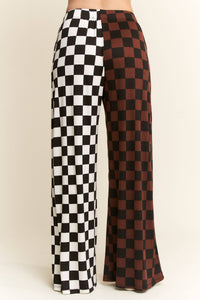 SPLIT DECISION CHECKERED PANTS: Brown/Black /