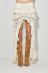 Wildflower Ruffle Lace Maxi Skirt