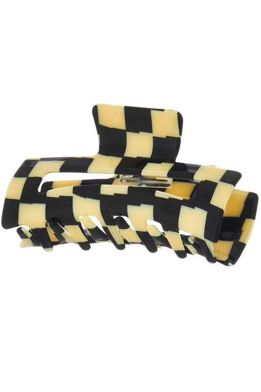 checkered hair clip