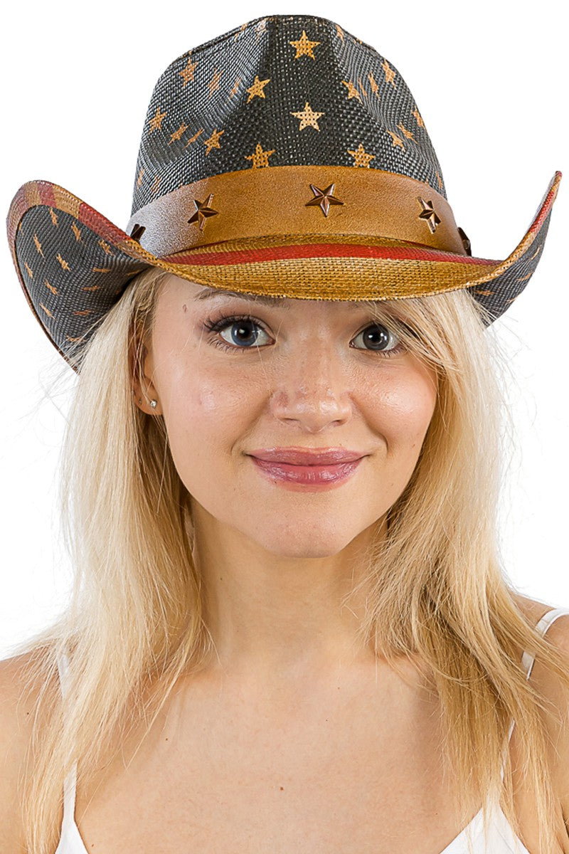 Cowgirl Hat - Flag Bronze Star