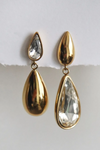 Crystal Duo Drop Earrings Statement Earrings