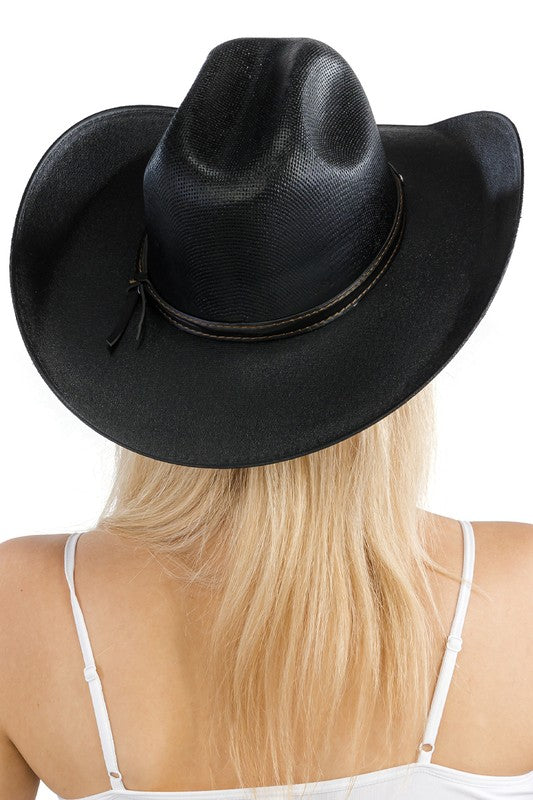 Vaquero Structured Cowboy Hat - Black