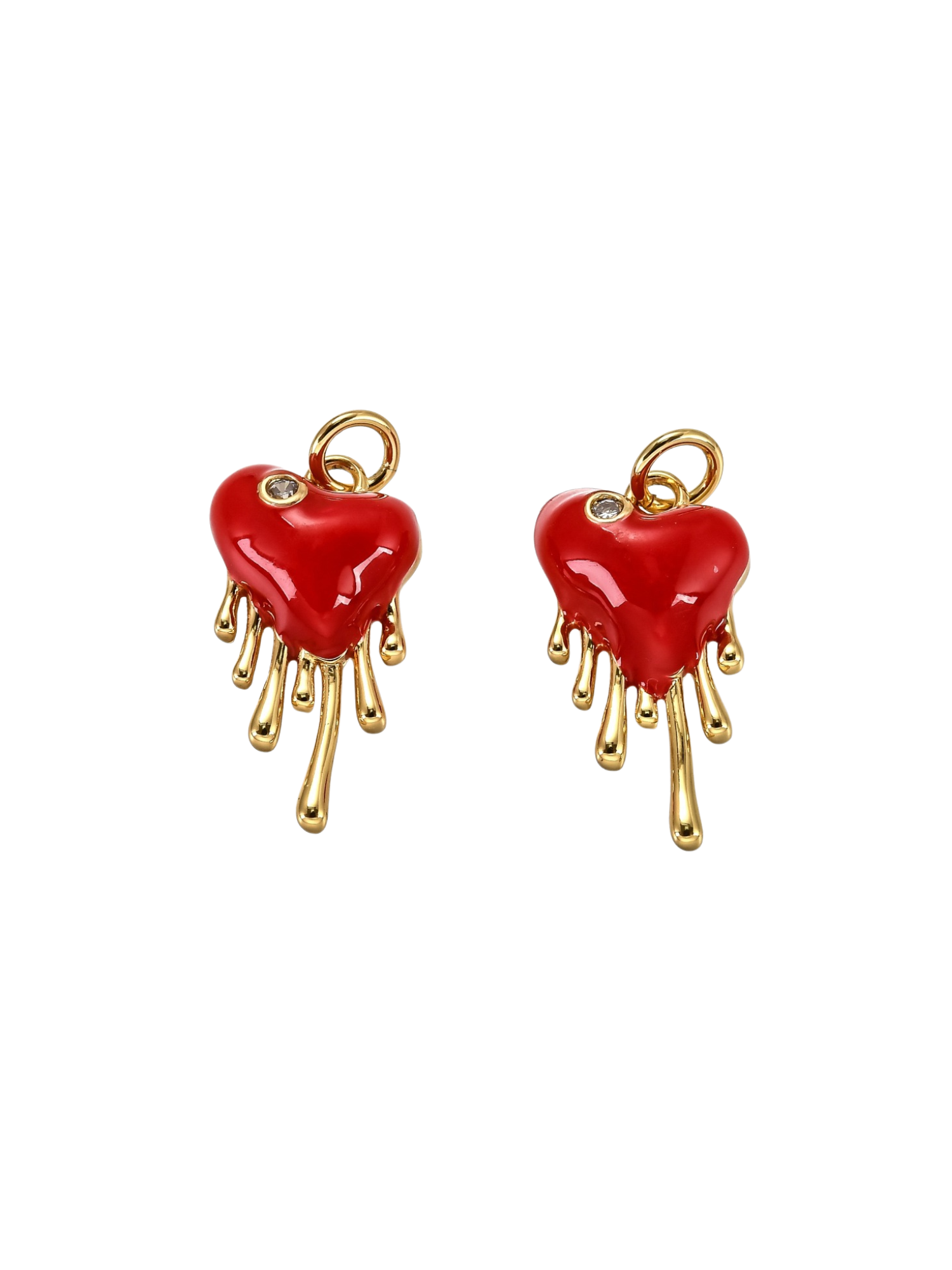 Gold Bleeding Heart Charm