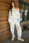 Avery Light Camo Off Shoulder Pullover