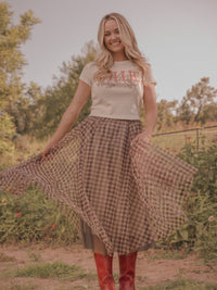 Willie Nelson Horses Cropped Tee