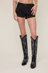 Allie Studded Micro Shorts- Black