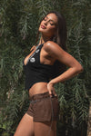 Maisie Western Corset Top: Black