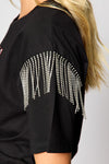 Freedom Spirit Rhinestone Fringe Tee