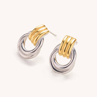 Nikki Smith Designs - Nya Mixed Metal Knot Studs