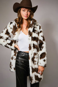 Cattle Drive Faux Fur Coat