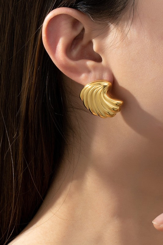 Shell Earrings  - Gold