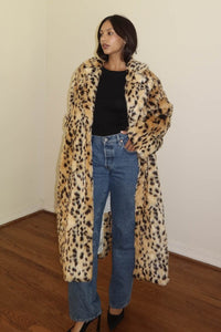 Ruby Luxe Leopard Faux Fur Coat