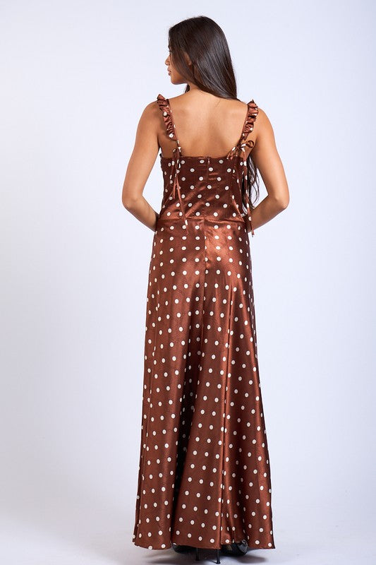 Rustic Charm Polka Dot Dress