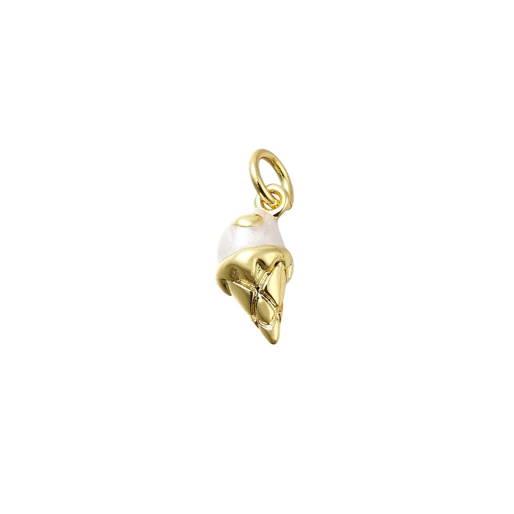 Gold Vanilla Scoop Charm