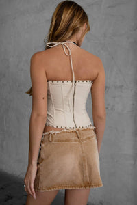 Raelynn Corset Top- Brown
