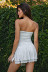 Lorea Strapless Tube Romper- Heather Grey
