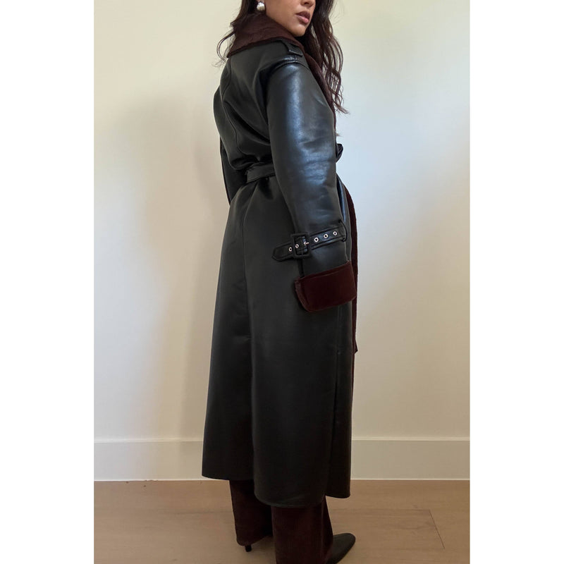Midnight Muse Faux Leather Coat