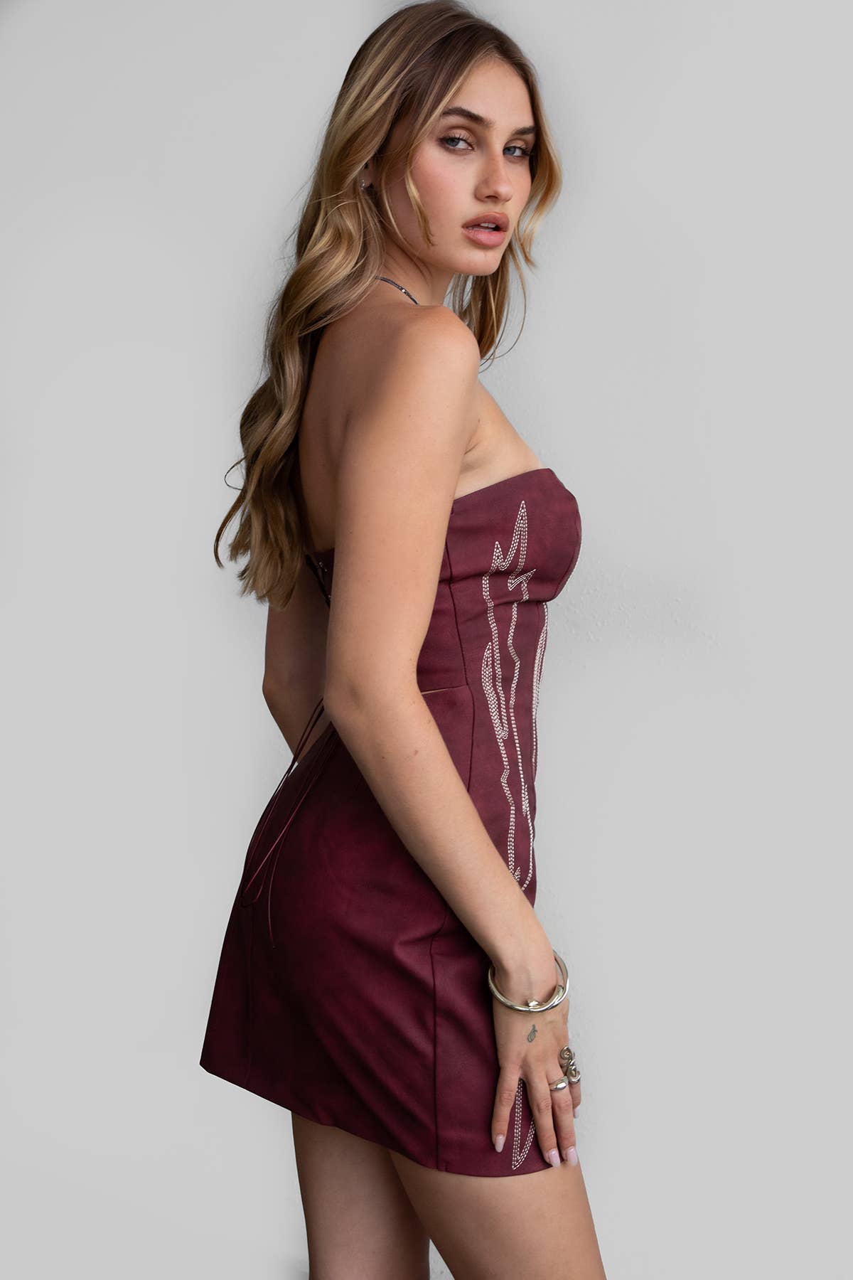 Arizona Western Strapless Mini Dress