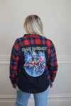 Iron Maiden Band Tee Flannel