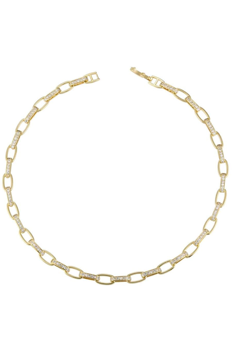 Saddle & Sparkle Chain Link Necklace