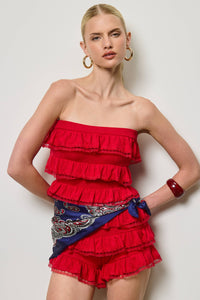 Odessa Romper- Red