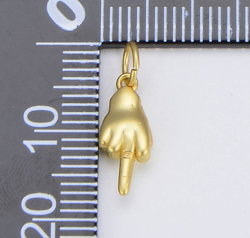 Dainty Middle Finger Charm